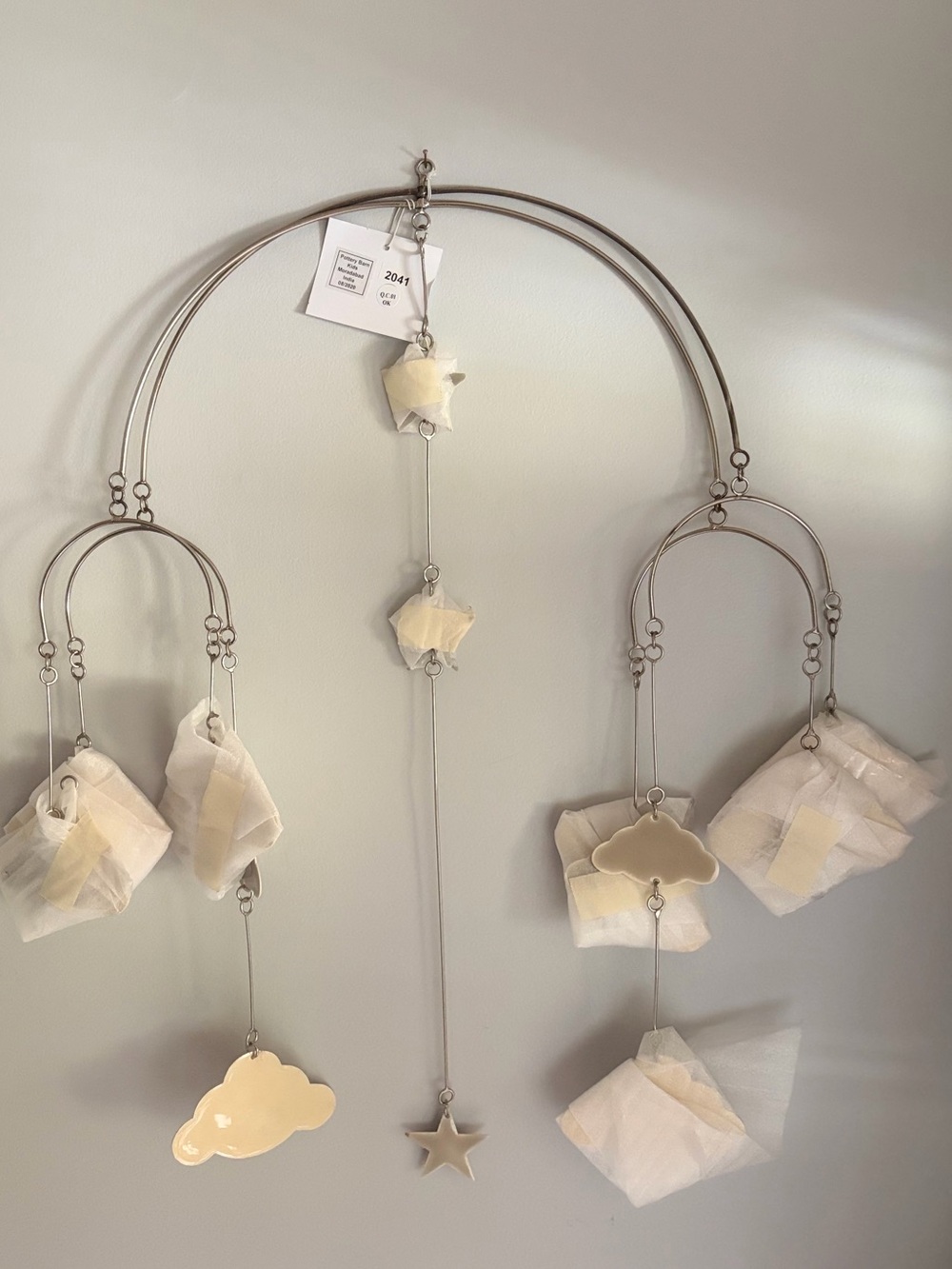 Pottery Barn Kids Cream Cloud & Star Hanging Mobile